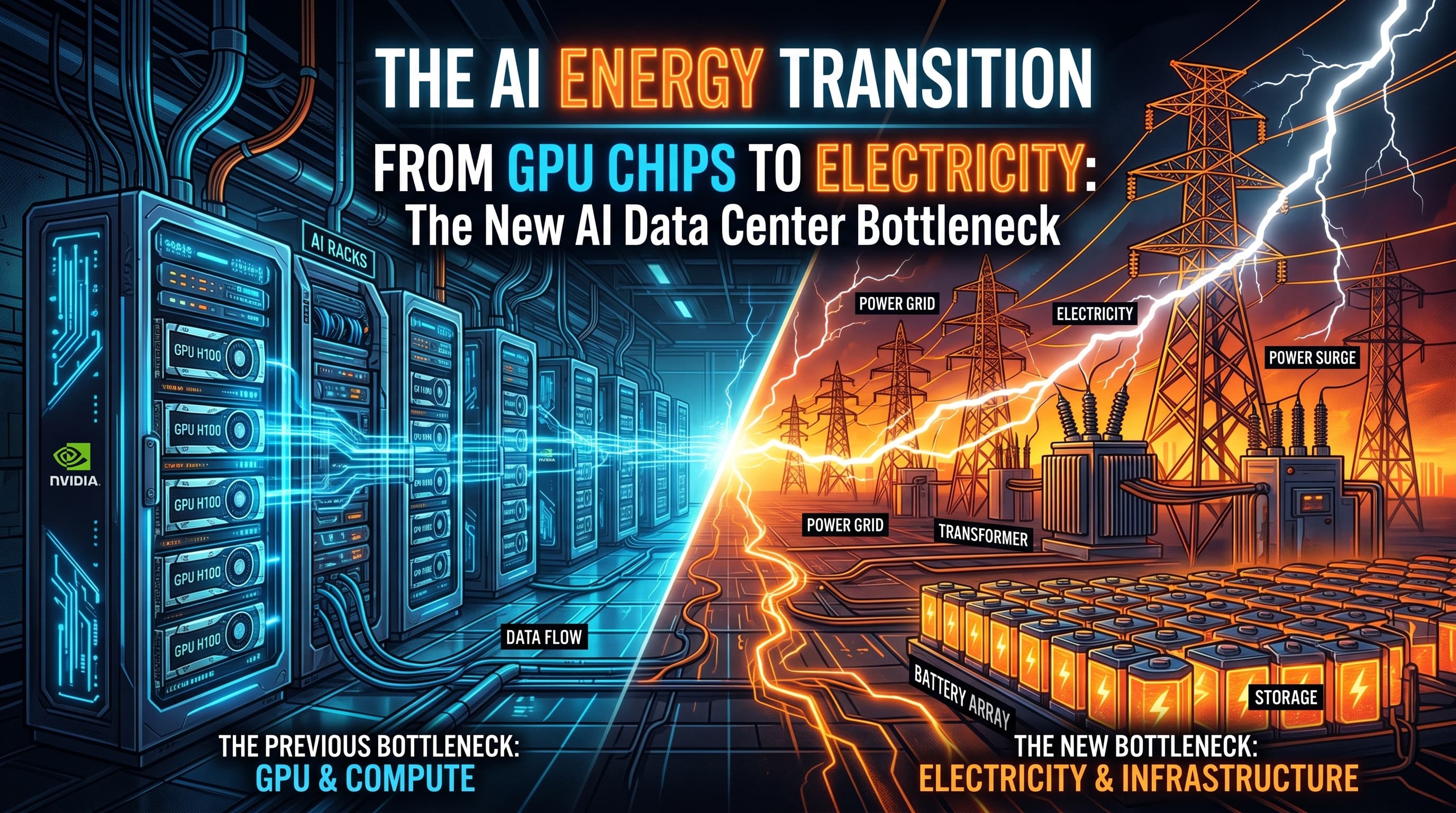 AI เปลี่ยน Bottleneck จากชิปสู่ไฟฟ้า Blackstone และ SoftBank ทุ่มพันล้านแก้ปัญหาพลังงาน Data Center