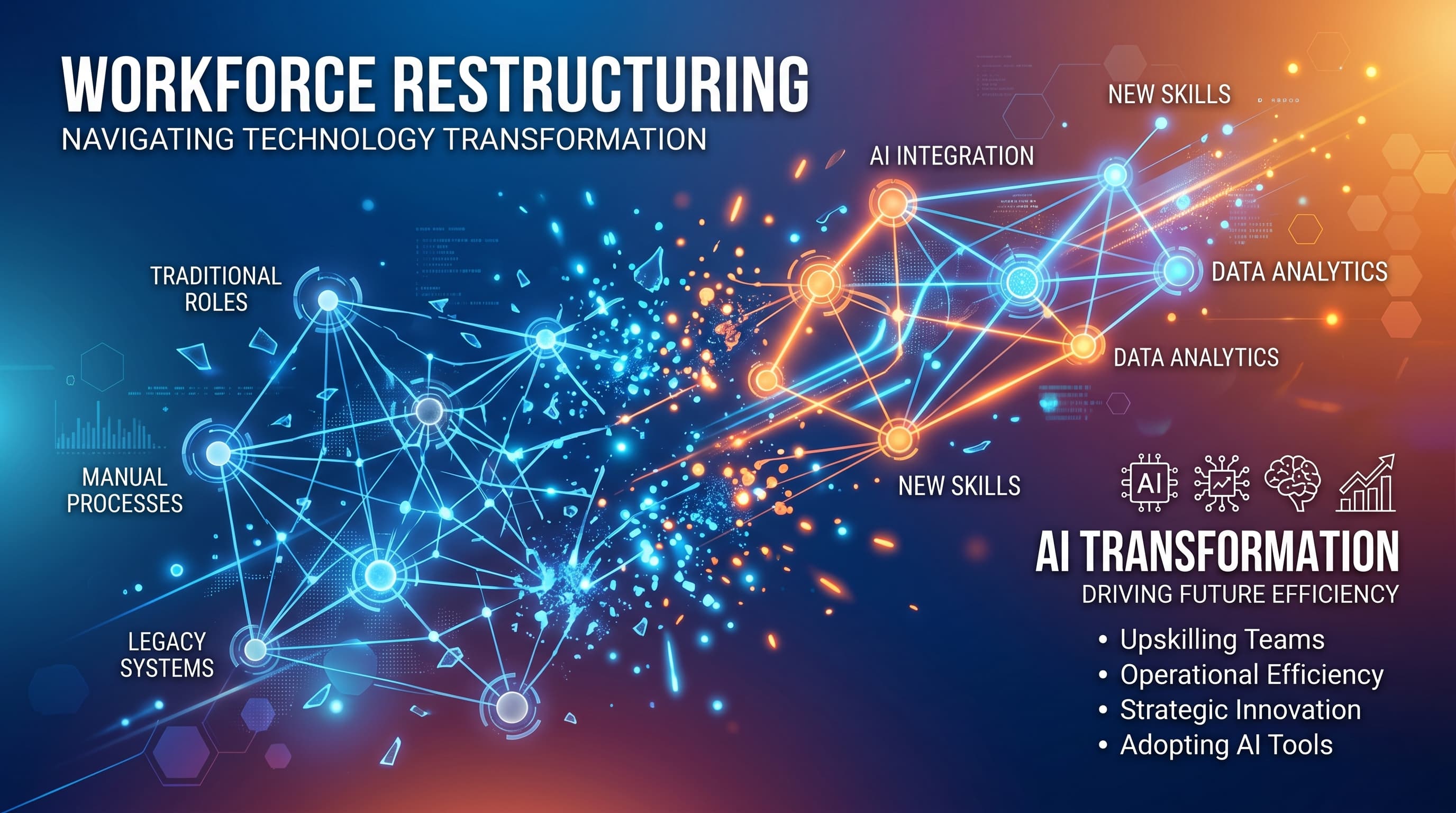 Cisco ปลดพนักงาน AI สไตล์ไซเบอร์พังค์ โลโก้ Cisco สีฟ้านีออนบนพื้นมืด พร้อมกราฟฟิกการปลดพนักงาน