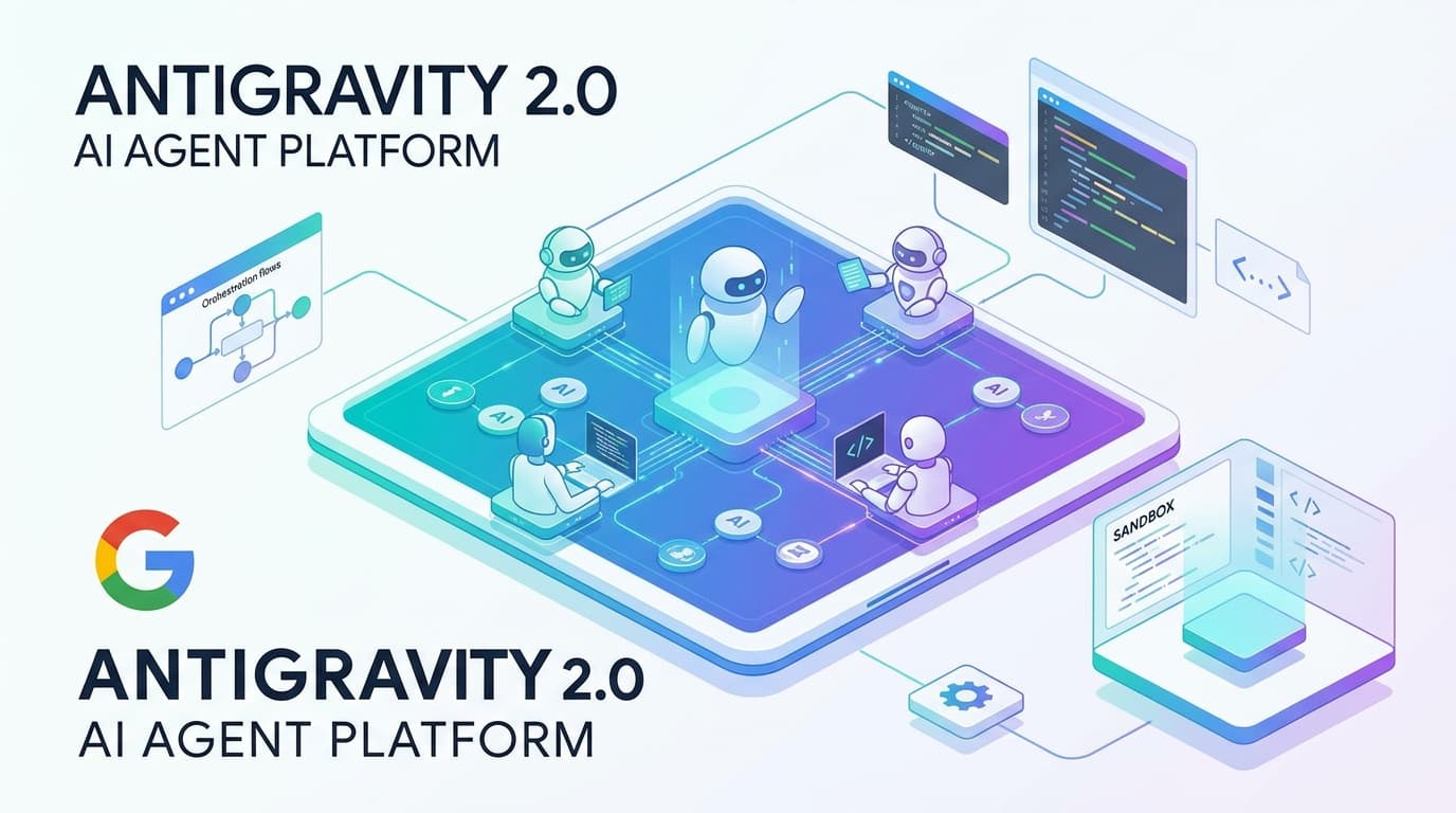 ภาพแสดง Google Antigravity 2.0 แพลตฟอร์มสร้าง AI Agent พร้อม Desktop App และ CLI Tool