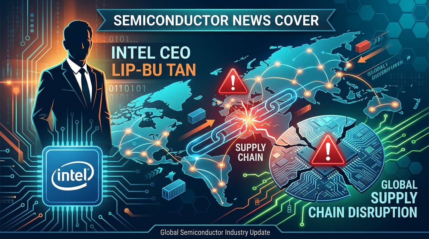 ชิปประมวลผล Intel เรียงรายกับกราฟความต้องการสูงเกินกำลังการผลิต สื่อถึงปัญหาชิปขาดแคลนและความต้องการ AI ที่พุ่งสูง