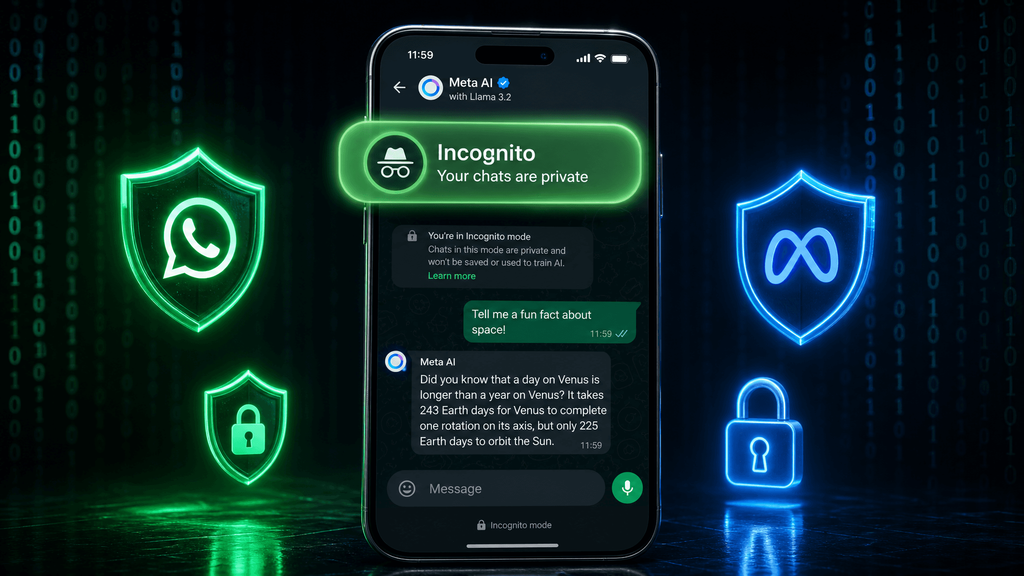WhatsApp Incognito Chat โหมดส่วนตัวกับ Meta AI