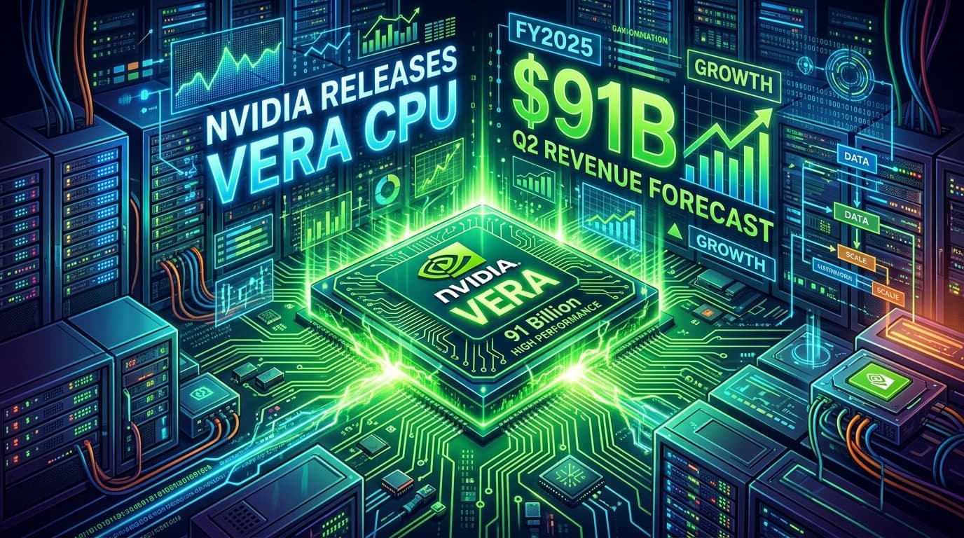 Nvidia เปิดตัวชิป Vera CPU และคาดการณ์รายได้ $91B ใน Q2